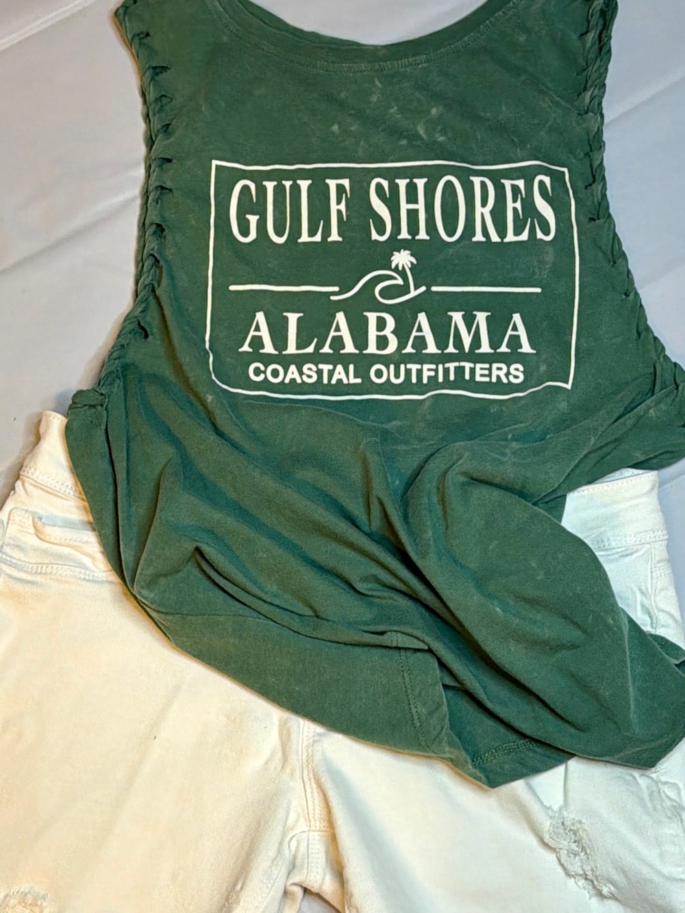Gulf Shores Alabama Green Tank Top